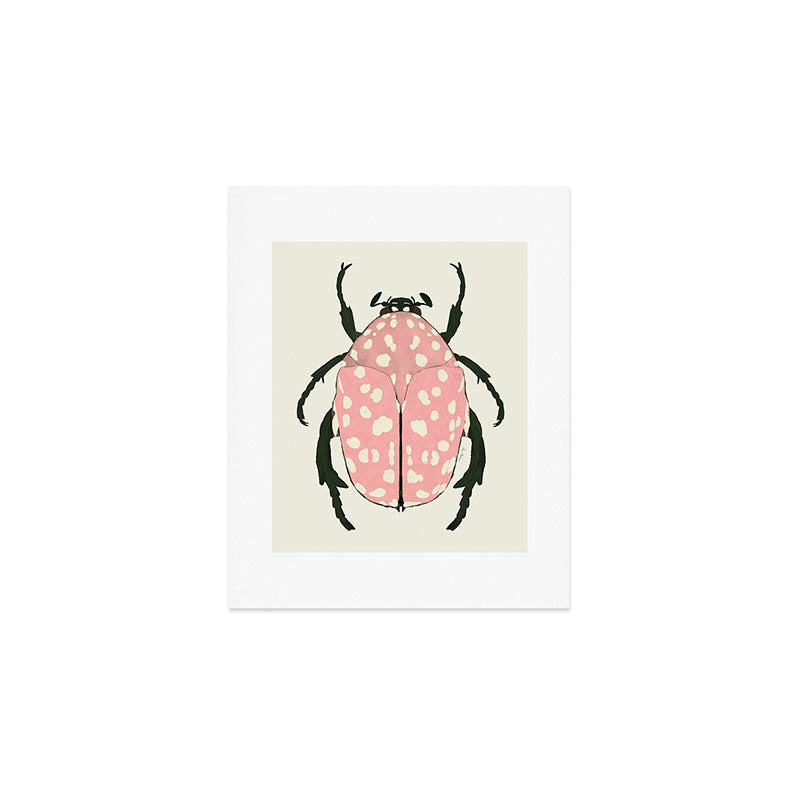  pink beetle insect Art Print Gallery Image 1