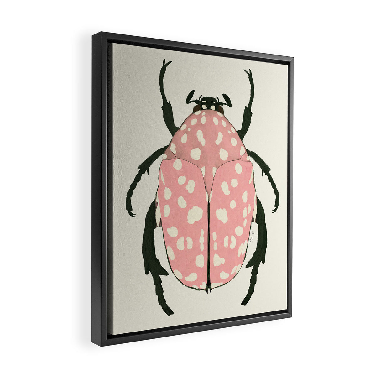  pink beetle insect Framed Canvas Print Gallery Image 2