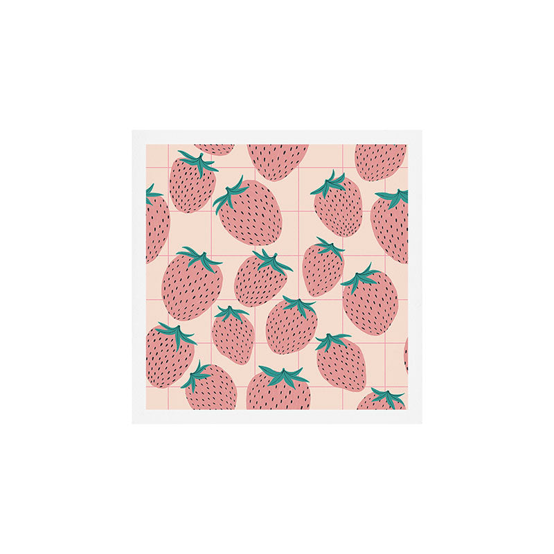 Pink strawberries Art Print Gallery Image 1