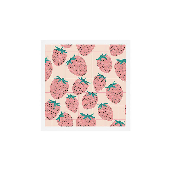 Pink strawberries Art Print Gallery Image 1