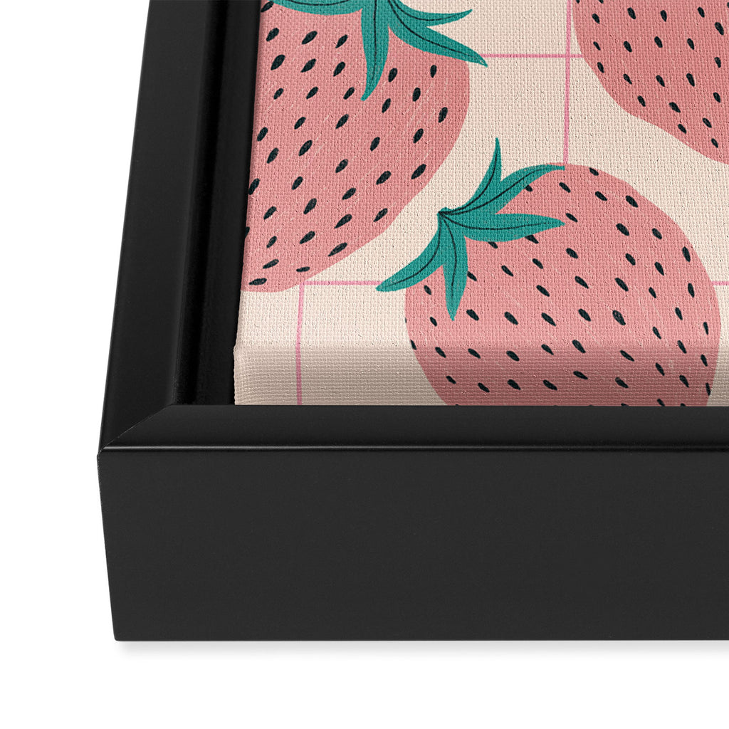 Pink strawberries Framed Canvas Print Gallery Image 2