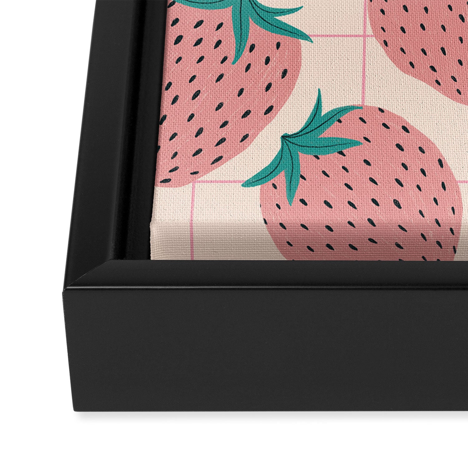 Pink strawberries Framed Canvas Print Gallery Image 2