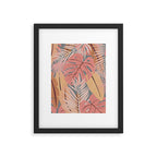 Pink tropical leaves Framed Art Print Gallery Image 6