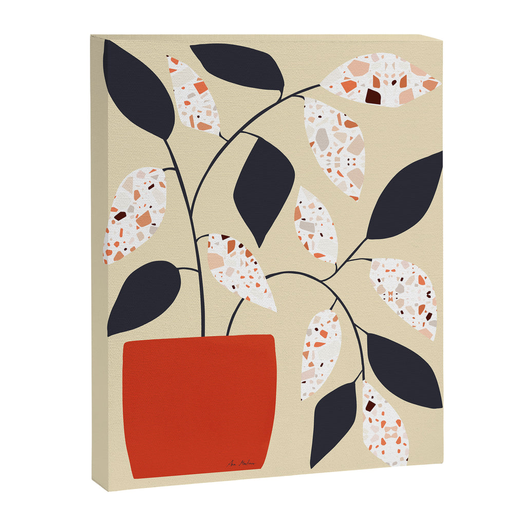 Plants and terrazzo Canvas Print Gallery Image 6
