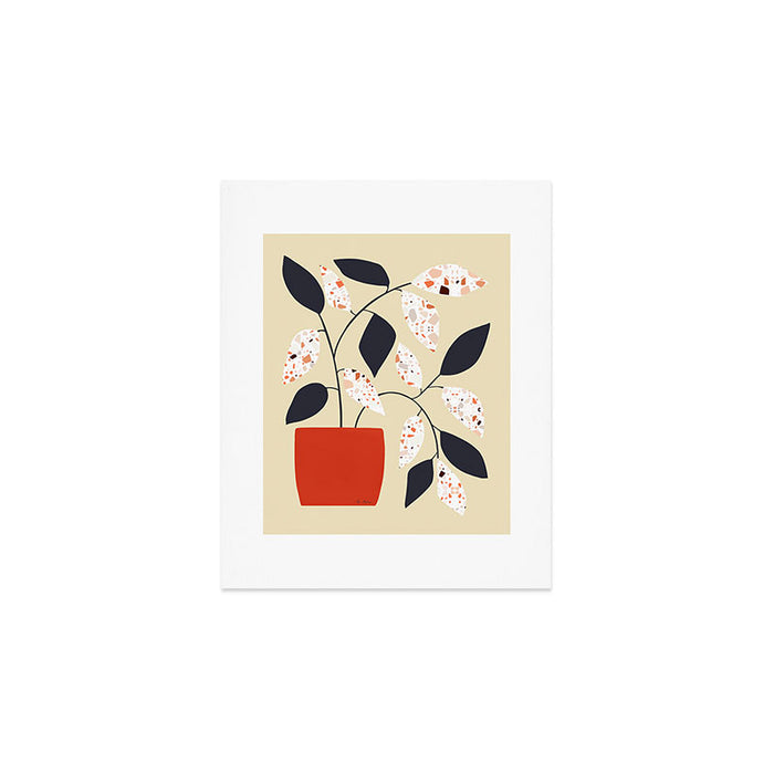 Plants and terrazzo Art Print Gallery Image 1