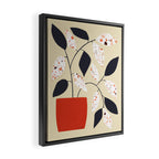 Plants and terrazzo Framed Canvas Print Gallery Image 2