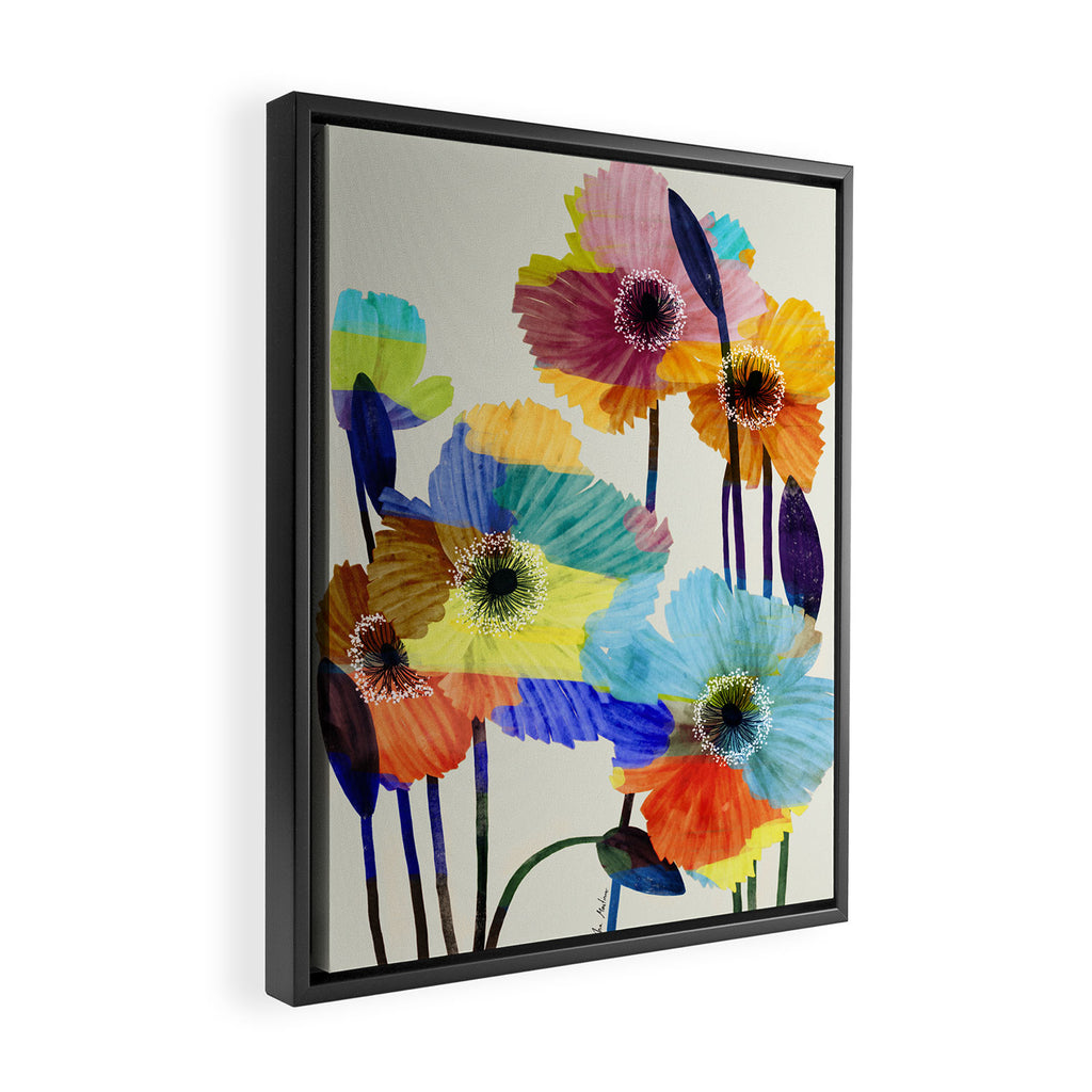 Poppies acrylic Framed Canvas Print Gallery Image 2
