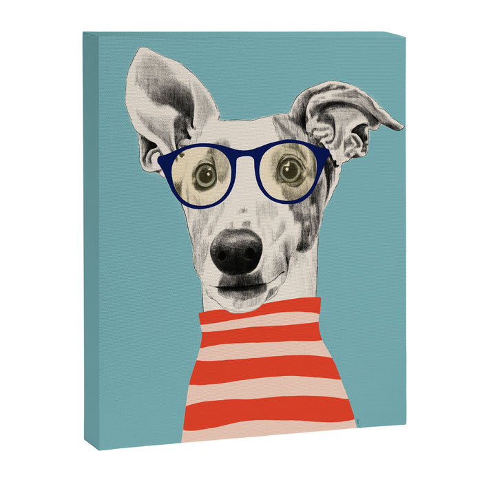 Portrait of a greyhound dog II Canvas Print Gallery Image 1