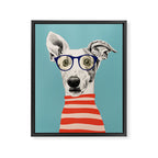 Portrait of a greyhound dog II Framed Canvas Print Gallery Image 8