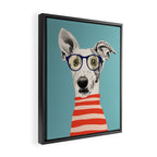 Portrait of a greyhound dog II Framed Canvas Print Gallery Image 2