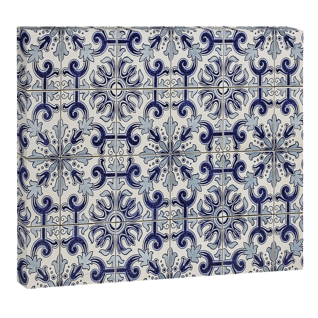 Portuguese tiles pattern blue Canvas Print Gallery Image 14