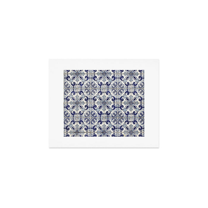 Portuguese tiles pattern blue Art Print Gallery Image 1