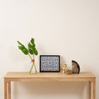 Portuguese tiles pattern blue Framed Canvas Print Gallery Image 4