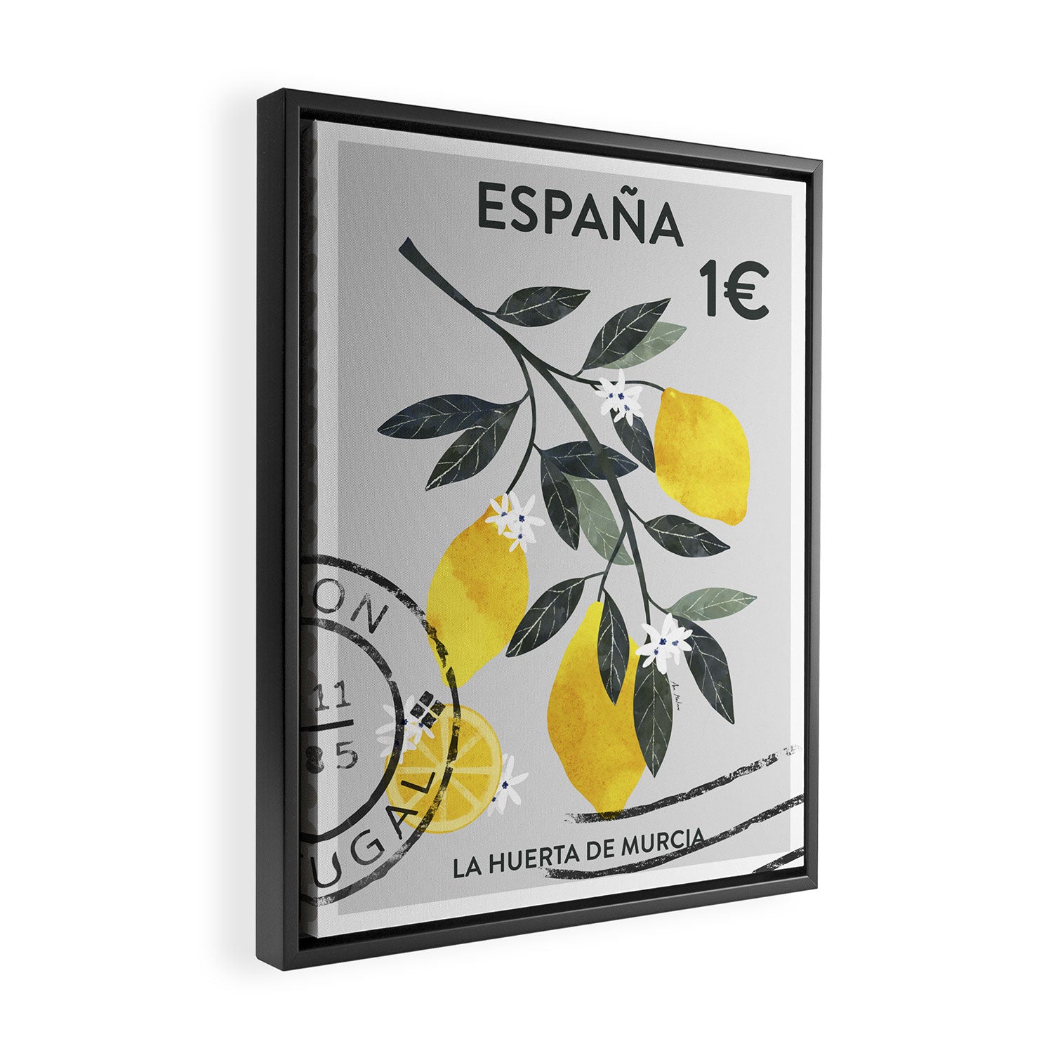 POSTAL STAMP SPAIN Framed Canvas Print Gallery Image 2