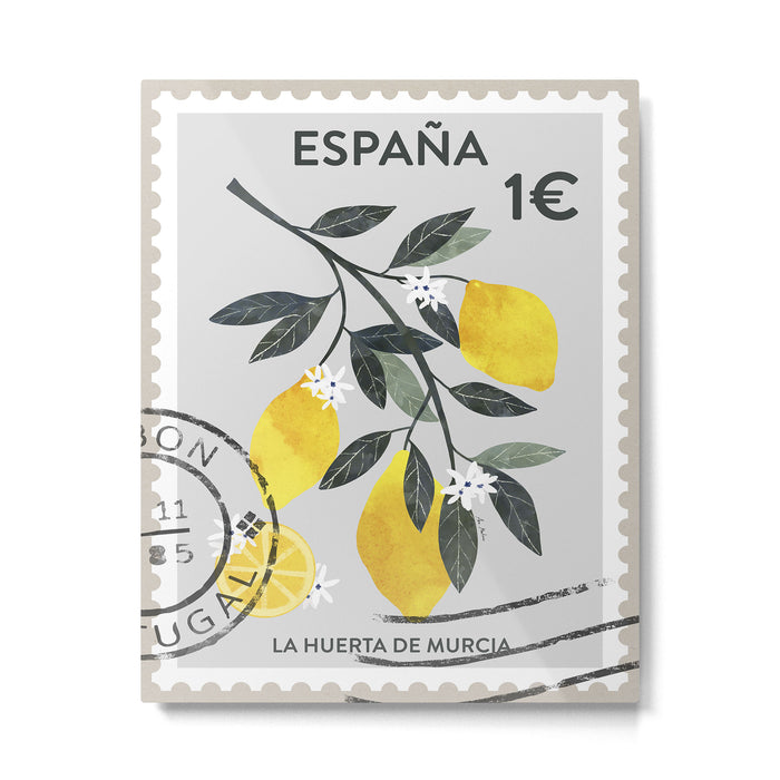 POSTAL STAMP SPAIN Metal Print Gallery Image 1