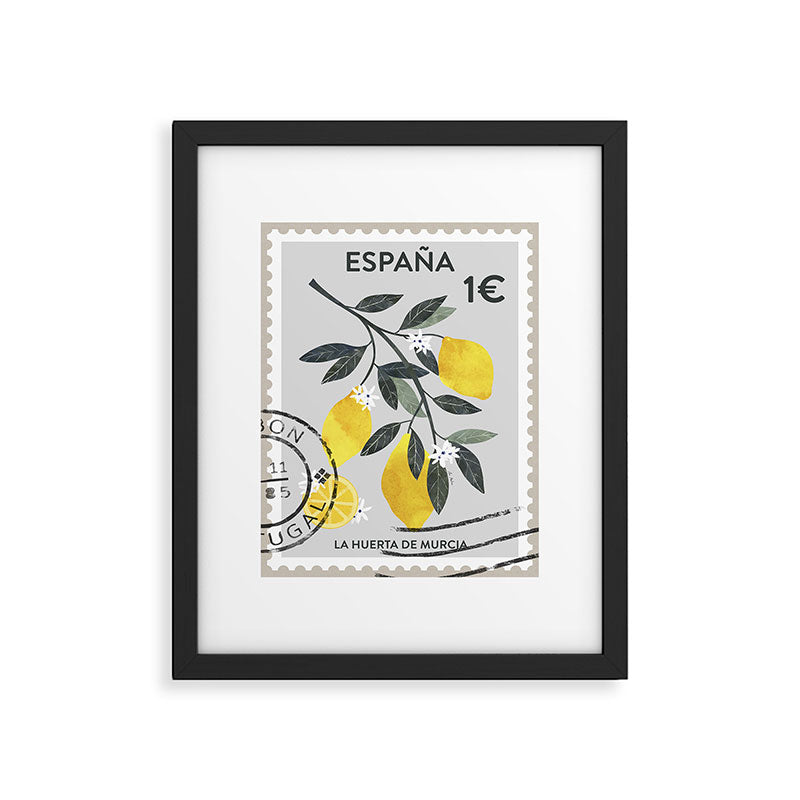 POSTAL STAMP SPAIN Framed Art Print Gallery Image 5