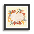 Pumpkin and garland Framed Art Print Gallery Image 1