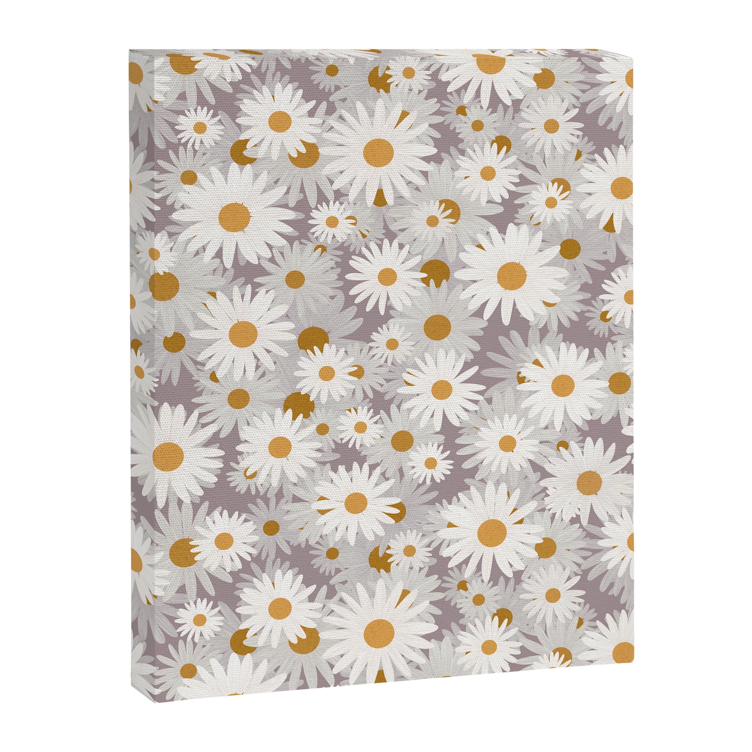 Purple chamomile pattern Canvas Print Gallery Image 8