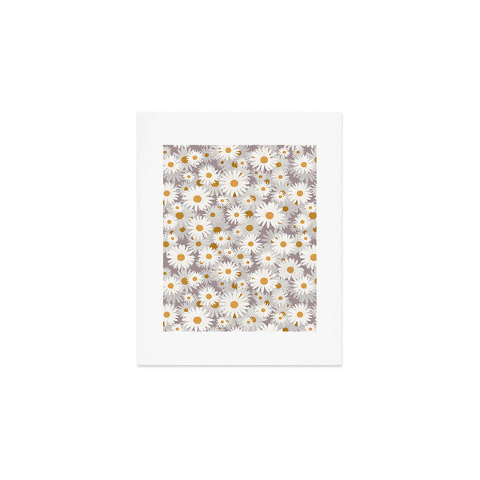 Purple chamomile pattern Art Print Gallery Image 1