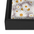 Purple chamomile pattern Framed Canvas Print Gallery Image 3