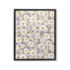Purple chamomile pattern Framed Canvas Print Gallery Image 8