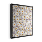 Purple chamomile pattern Framed Canvas Print Gallery Image 2