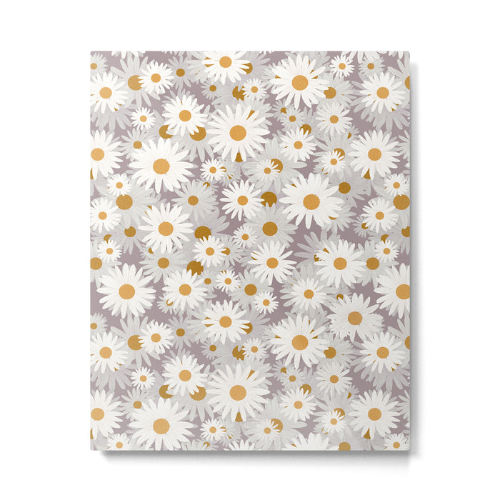Purple chamomile pattern Metal Print Gallery Image 1