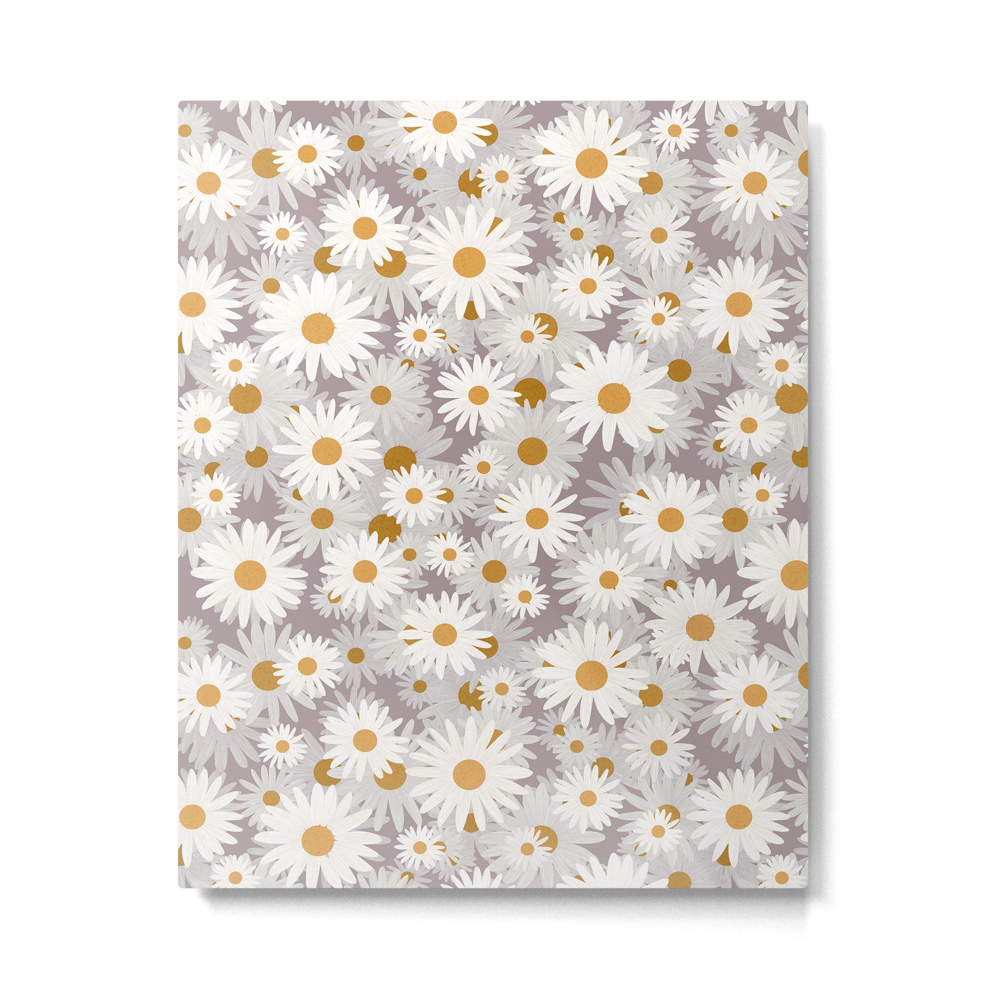 Purple chamomile pattern Metal Print Gallery Image 6