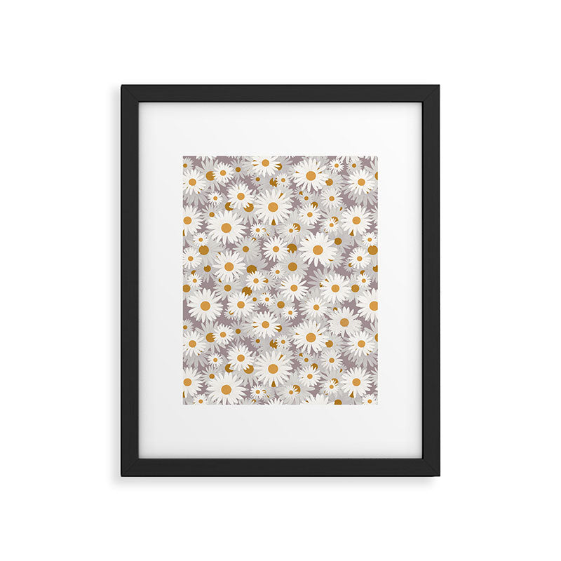 Purple chamomile pattern Framed Art Print Gallery Image 6