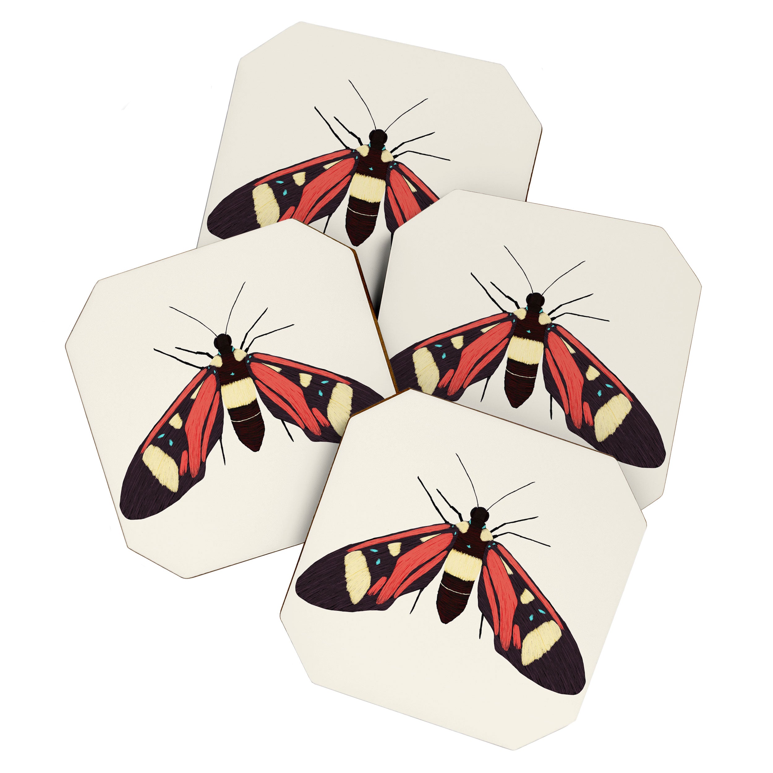  red butterfly Coaster Gallery Image 1