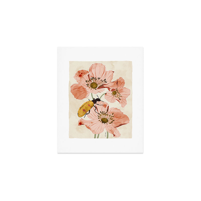 Roses and insects Art Print Gallery Image 1