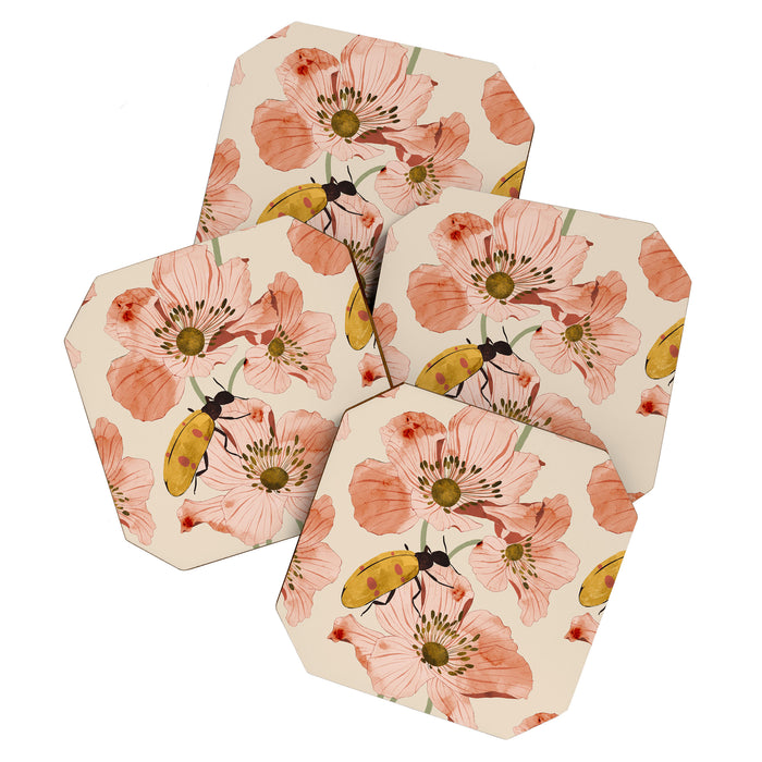 Roses and insects Coaster Gallery Image 1