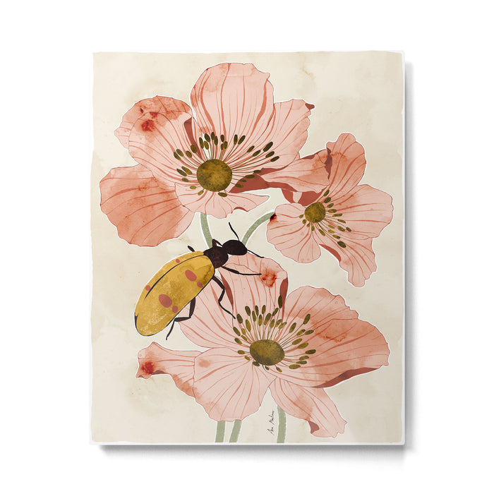 Roses and insects Metal Print Gallery Image 1