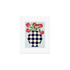 Roses and vase with diamonds Art Print Gallery Image 1
