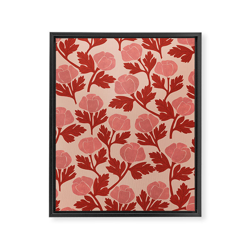 Roses pattern Framed Canvas Print Gallery Image 8