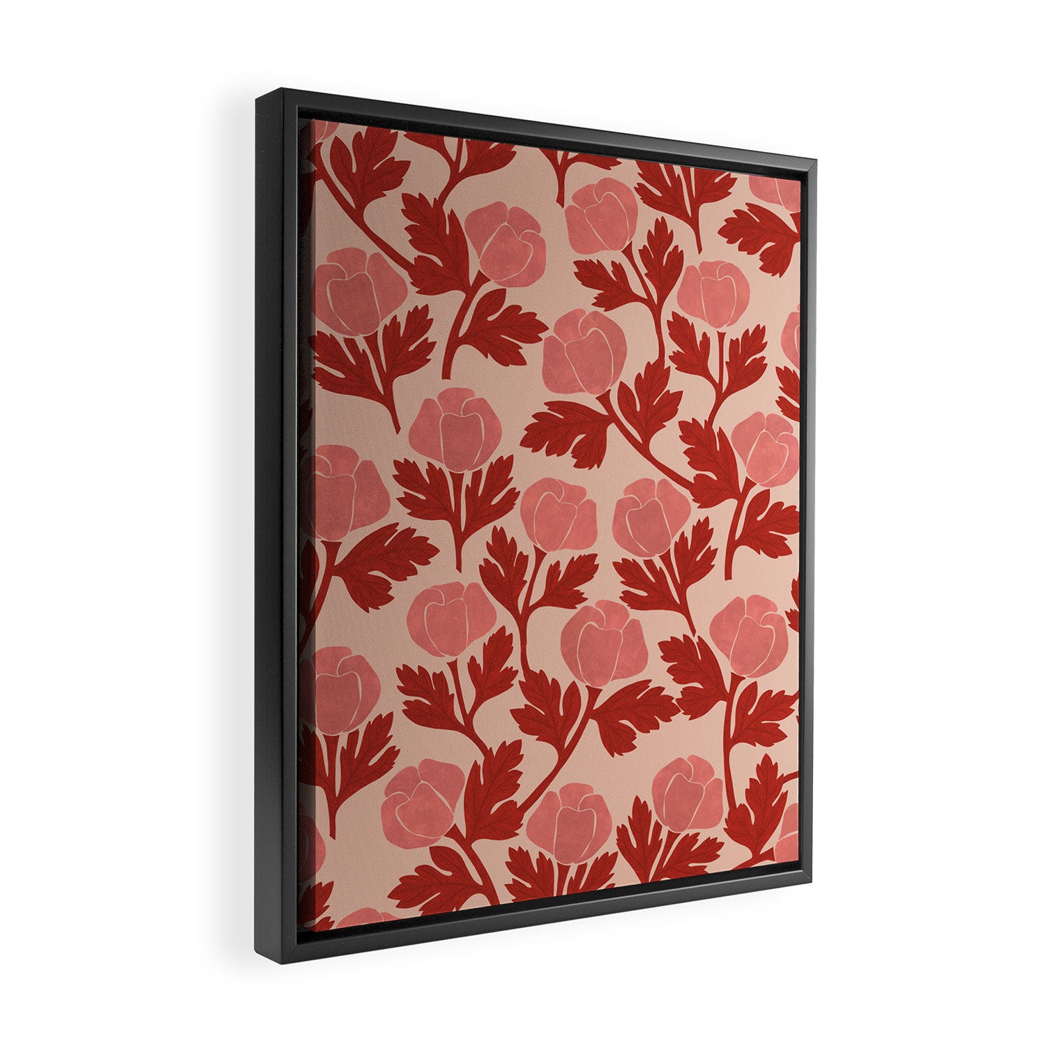 Roses pattern Framed Canvas Print Gallery Image 2