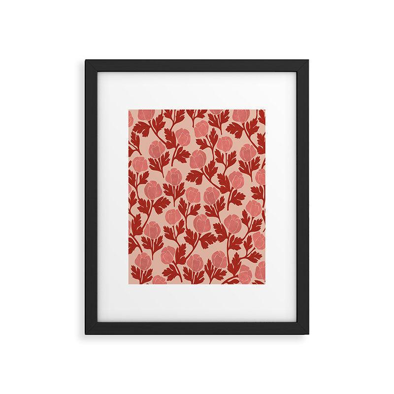 Roses pattern Framed Art Print Gallery Image 4