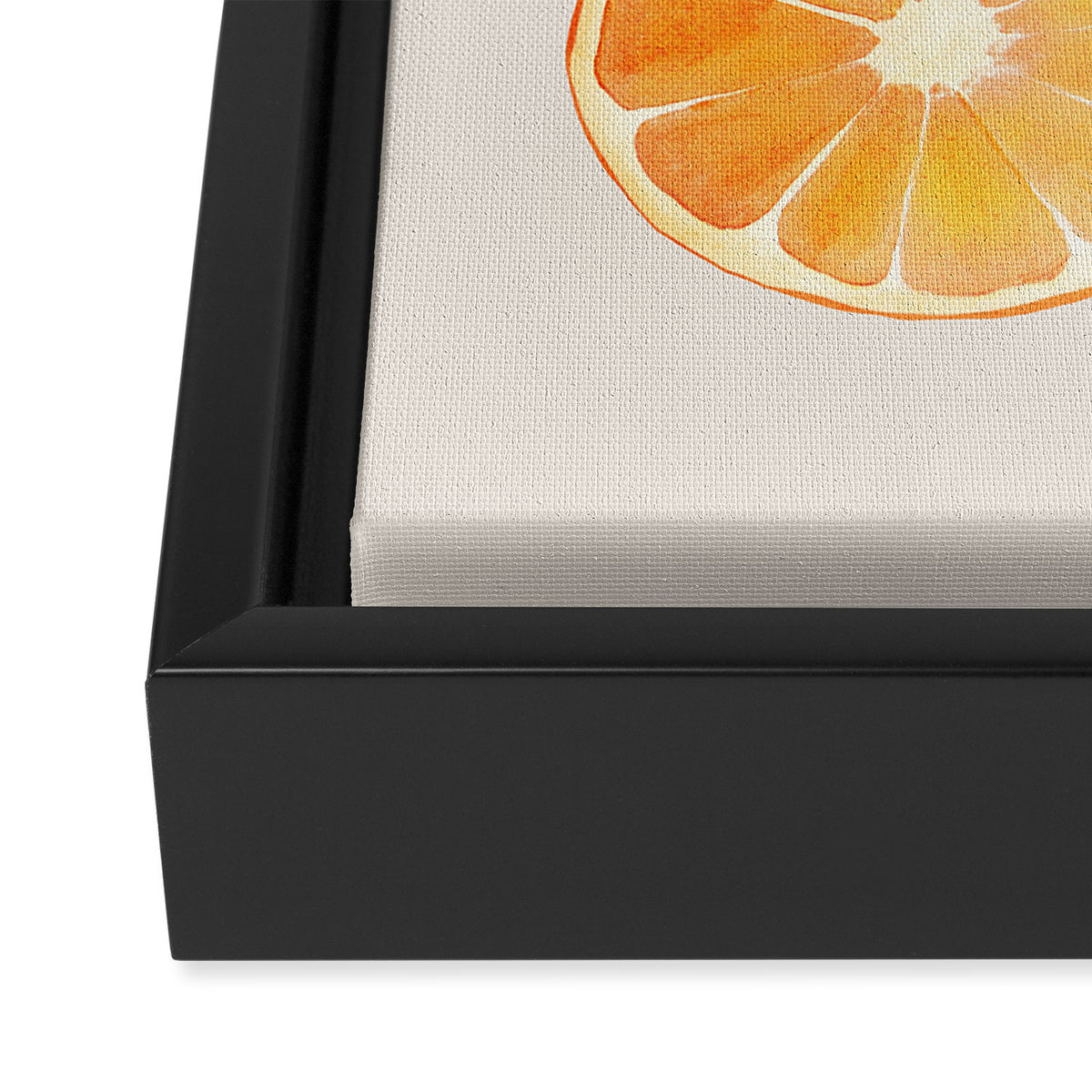 sliced oranges spring watercolor Framed Canvas Print Gallery Image 3
