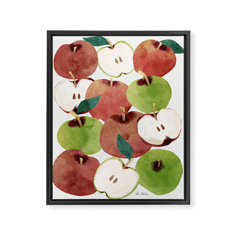 Still life of french apples Framed Canvas Print Gallery Image 6
