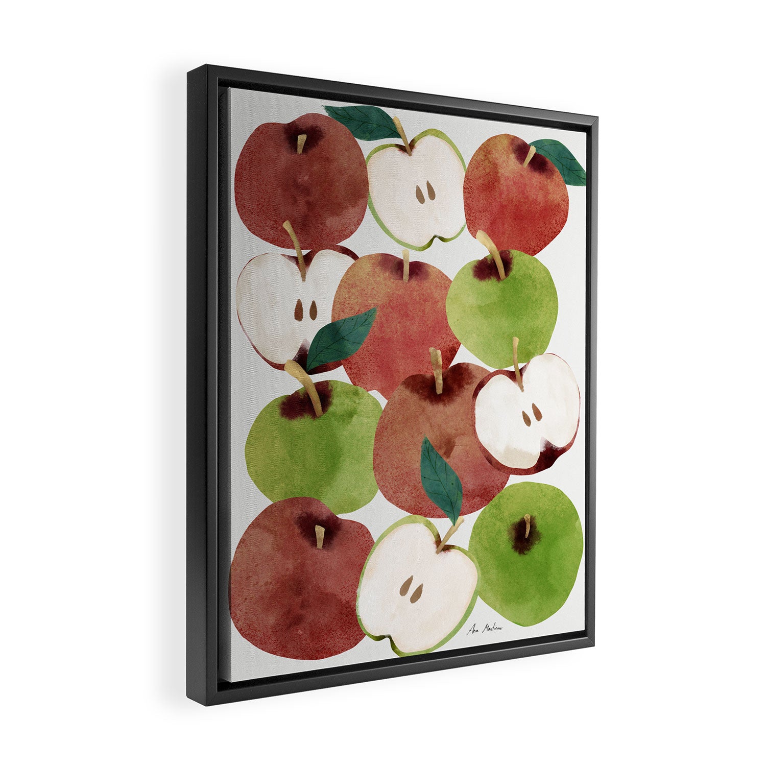 Still life of french apples Framed Canvas Print Gallery Image 2