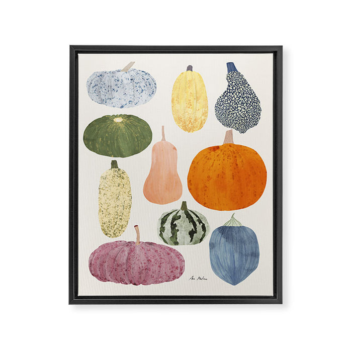 Still life of pumpkins Framed Canvas Print Gallery Image 1