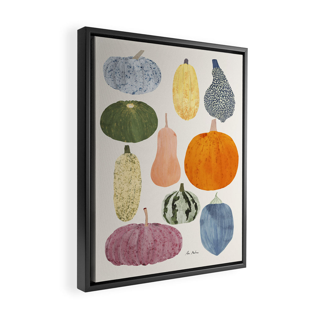 Still life of pumpkins Framed Canvas Print Gallery Image 2