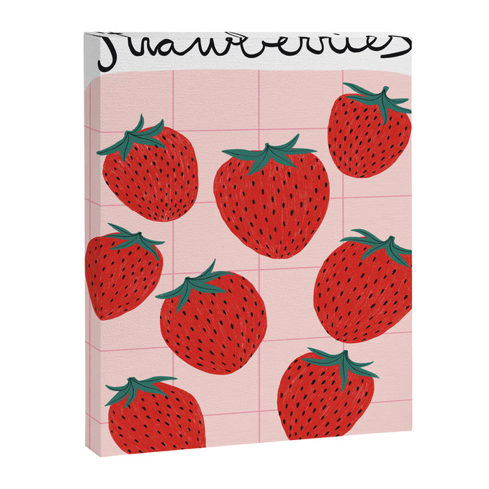 Strawberries and market I Canvas Print Gallery Image 1