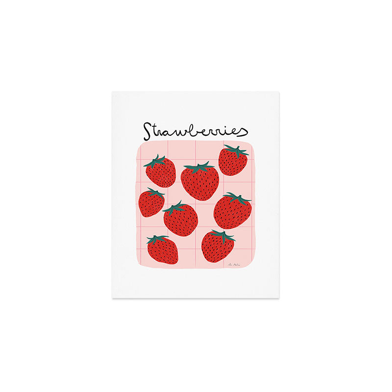 Strawberries and market I Art Print Gallery Image 1