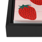 Strawberries and market I Framed Canvas Print Gallery Image 3