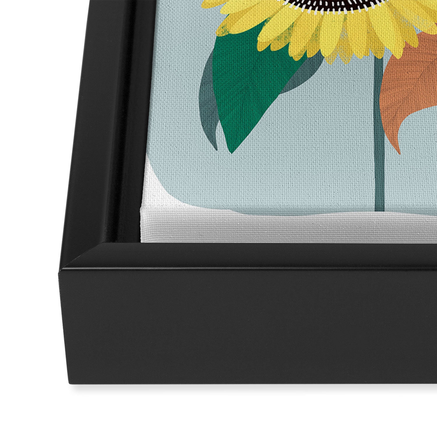 Sunflower and summer Framed Canvas Print Gallery Image 3