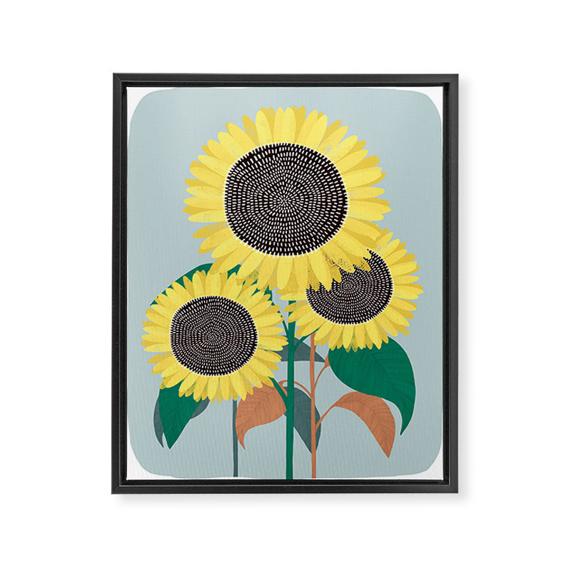 Sunflower and summer Framed Canvas Print Gallery Image 6