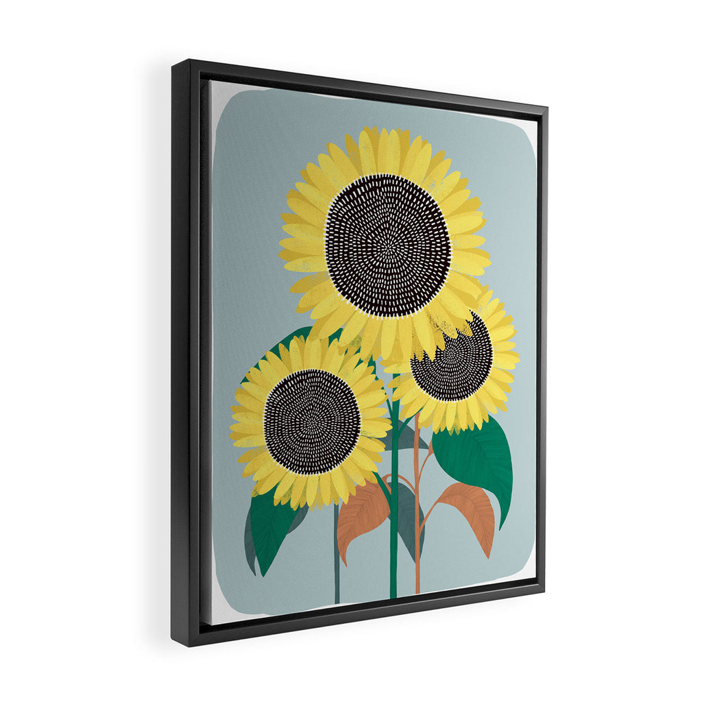 Sunflower and summer Framed Canvas Print Gallery Image 2