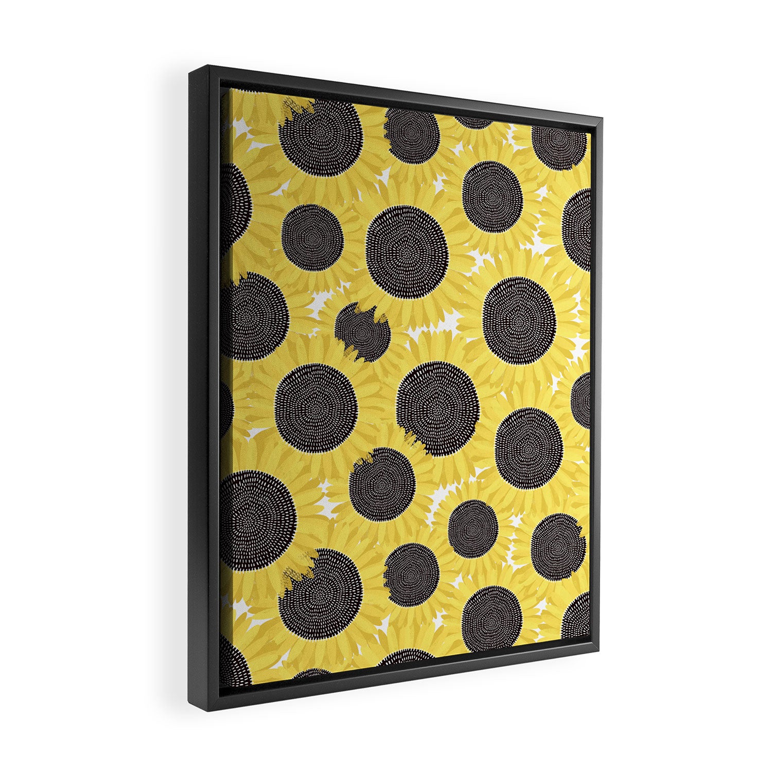 Sunflowers pattern Framed Canvas Print Gallery Image 2