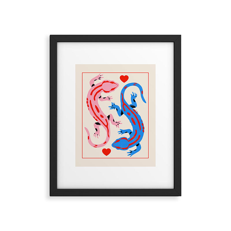 The lovers - salamanders Framed Art Print Gallery Image 5